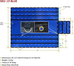 Mytee Products 2 Pack 24' x 27' Flatbed Trailer Lumber Tarp with 8 FT Drop - Heavy Duty Blue 18 Oz Vinyl Waterproof Tarp for Truck/Trailers to Protect Cargo from Wind, Rain, Snow, and Sun