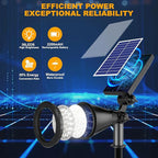 RGB Halloween Solar Spot Lights Outdoor, 36 LEDs Solar Lights Outdoor Color Changing Spot Lights for Halloween Christmas Decorations Outdoor-2 Pack (Multicolor)