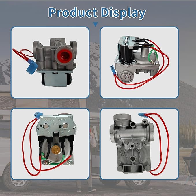 93844 RV Water Heater Solenoid Gas Valve & 91638 Main Burner Kit, Compatible with Atwood 6-Gallon Models G6A-8E, G6A-6E, GCH6-4E, GH6-6E, GCH6A-7E, GC6AA-10E, Replaces# 93844, 93870, 93321, 92078