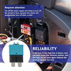 BOJACK Automotive Low Profile ATC ATO Fuse Manual Resettable Fuse Kit - 3A to 30A, 32VDC