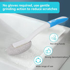 Pumice Cleaning Stone with Handle, Pumice Stone Cleaning Brush Toilet Bowl Cleaner for Household Sink Pool Bathroom Kitchen