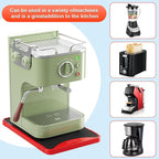 ARGOMAX Appliance Rolling Tray, Coffee Maker Slider, coffee pull out tray, sliding coffee maker tray, Suitable for coffee machines, air fryers and other appliances (Red-Plastic)