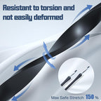 KJE 20Pack 21" Rubber Bungee Cords with S Hooks - Quality EPDM, Heavy Duty Black Bungee Straps, Ideal for Outdoor Tie Downs, Securing Tarps, Canvases, Cargo in Cold Hot Climates