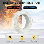 3/4 Inch-100 ft Foskan White PEX-B Pipe,Water Tubing with a Pipe Cutter,24 Pcs Pex Crimp Brass Fittings & 50 Pcs Clamp rings