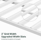 SunsGrove 4x8 Garage Storage Overhead Rack Organization, Adjustable Ceiling Mounted Storage Racks, 800LBS Weight Capacity, 22"-40" Ceiling Dropdown, 2 Pcs, White