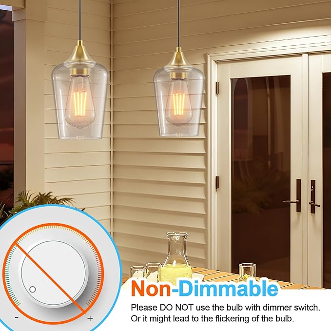 Ralbay ST64 E26 Vintage LED Edison Bulbs 60 Watt Equivalent 6-Pack, Bright Warm White Light 2700K, ST64 Antique LED Filament Bulbs, E26 Medium Base