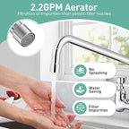 Wall Mount Commercial Sink Faucet with 10” Swivel Spout, 8" Center Wall Mount Kitchen Faucet, Dual Handles Brass Utility Sink Faucet for Laundry Room Restaurant