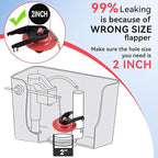 Saillong 3 Set Universal Toilet Tank Replacement Kit, Include Fill Valve, 2 Inch Low Flow Rubber Flapper, Side Mount Toilet Flush Brass Handle, Adjustable, Quiet, Easy Install Repair Kit