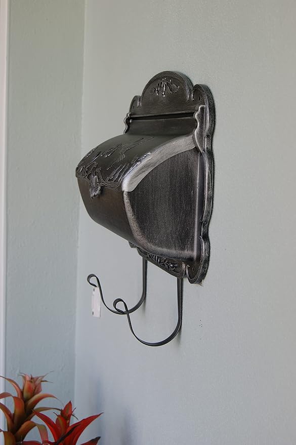 Special Lite Hummingbird Horizontal Wall Mount Mailbox - Swedish Silver Aluminum Mailbox for Wall Mount - SHB-1004-SW