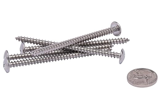 Bolt Dropper #10 X 3 inch Stainless Truss Head Phillips Wood Screw (25 Pieces), 18-8 (304) Stainless Steel Screws, ssd Screws
