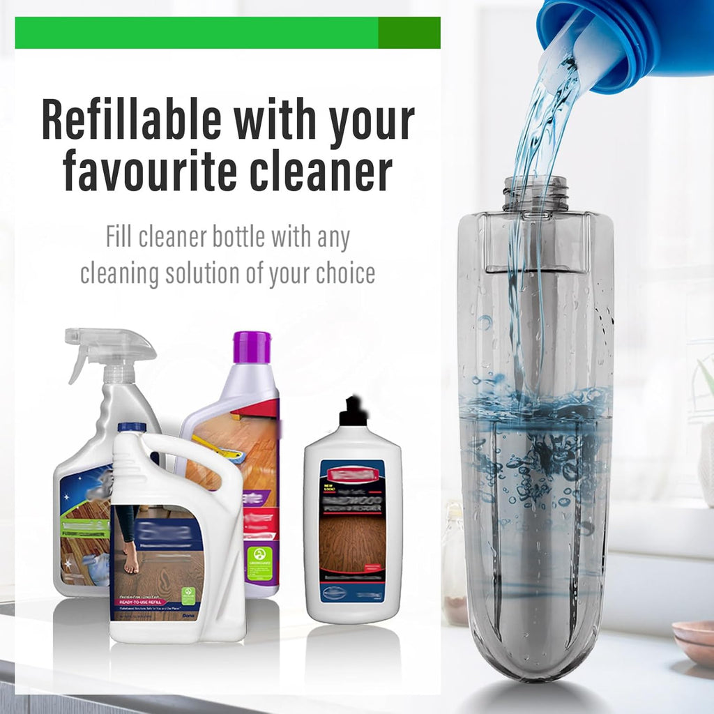 Mops for Floor Cleaning Wet Spray Mop with 14 oz Refillable Bottle and 3 Washable Microfiber Pads Home or Commercial Use Dry Wet Flat Mop for Hardwood Laminate Wood Ceramic