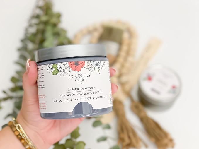 Country Chic All-in-One Chalk Paint for Furniture, Cabinets, Home Decor, Crafts, Eco-Friendly, Matte Finish, Built-In Primer & Top Coat for Wood, Metal - Daydreamer (blue) Pint (16 oz)