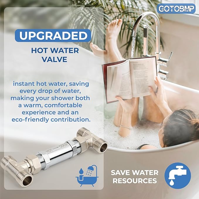 Hot Water Recirculating Pump Kit, Circulation Pump, with Brass Sensor Valve Kit, 1/2’’ Stainless Steel Braided Hose, and Water Heater Timer for Tank Water Heaters