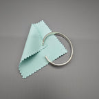 30PCS Jewelry Polishing Cloths for Sterling Silver, Gold & Platinum – Travel Jewelry Cleaner & Tarnish Remover Cleaning Care Wipe Cloth– Aqua Blue 3"x3" + 2 Large 5.8"x5.8" Cloths