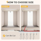 13.5FT Self Adhesive Ceiling Curtain Track No Drill, Curtain Track Ceiling/Wall Mount, Unbendable & Cuttable Track Curtain Rod for RV, Windows, Living Room, Bedroom