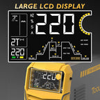 TOOLIOM 220A Cold TIG Welder with DC Pulse, 7 In 1 Cold Spot Lift TIG/Stick Welder with IGBT Inverter, 110&220V Welding Machine with Large Digital Display 2T/4T/4T PRT Mode TIG Welding Equipment