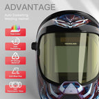 YESWELDER Auto Darkening Welding Helmet with SIDE VIEW, 180° Panoramic View, 1/1/1/1 True Color Solar Powered Welder Hood, Wide Shade 3/5-9/9-13 Welder Mask for TIG MIG ARC CUT and GRIND, LYG-Q800D