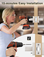 6 Pack Brushed Nickel Passage Door Levers Interior Door Handles, Heavy Duty Closet Hallway Door Handle Sets