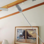 Microfiber Ceiling Fan Cleaner with 30–100" Telescopic Pole – Extendable Duster for High Ceilings and Fans, Bendable Washable Head, Reusable Cleaning Tool for Furniture, Cars, Keyboard