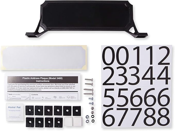 Architectural Mailboxes Roxbury Mailbox and Premium Steel Post Combo with Manhattan Address Plaque, Medium, Black