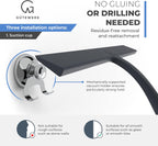 GÜTEWERK Shower Squeegee for Glass Doors, Silicone Window Squeegee, Bathroom and Glass Cleaning - Black - 11 Inch