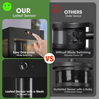 10.6" Motion Sensor Outdoor Wall Sconce Lights 2Pack, Dusk to Dawn Black Exterior Lighting Fixtures with 3 Lighting Modes, Front Porch Lights Outdoor Garage Lighting Fixtures Wall Mount for House