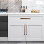 COTYKILEY 6 Pack 10Inch(256mm) Antique Brass Kitchen Cabinet Handles Cabinet Pulls Vintage Drawer Pulls Aged Gold Bronze Kitchen Hardware