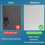 NeatiEase Window Screen, 39"x118" Adjustable Flexible Fiberglass Screen Door Mesh - DIY Replacement Kit for Patio Porch Door Windows and Sliding Screen Doors(Black)