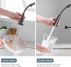 Oil Rubbed Bronze Kitchen Faucet,AIMADI Commercial Single Handle Single Hole Bronze Kitchen Faucet with Pull Down Sprayer grifo para fregaderos de cocina