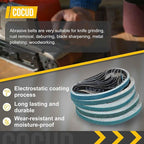 1/2 x 18 Inch Sanding Belt, 20 Pcs 60 Grit Zirconia Knife Sharpener Belts Work Sharpening for Belt Sander Knife Carving Tool Metal Working