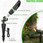 wowlite Landscape Spotlights 4 Pack, ETL Listed Low Voltage Spot Lights Outdoor with 5W MR16 Bulbs, 2700K Warm White Waterproof Up Lights with Ground Stake for House Trees Patio