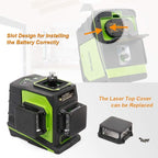 Huepar 3D Green Beam Self-Leveling Laser Level 3 x 360 Cross Line Three-Plane Leveling and Alignment Tool -Two 360 Vertical and One 360 Horizontal Line -Magnetic Pivoting Base GF360G