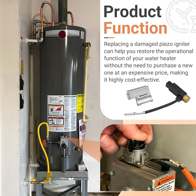 Water Heater Igniter, 9003410 C3 Piezo Ignitor Assembly Replacement Part Compatible with Reliance Water Heater