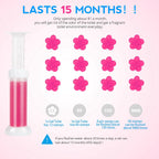 Flower Toilet Gel Stamp, 60 Count Toilet Bowl Stamp Gel 5 Kinds Of Scent Toilet Bowl Cleaner