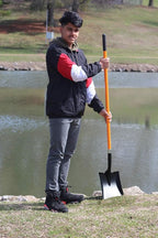 Ashman Heavy-Duty Transfer Shovel (2 Pack) with 47-Inch long Durable Handle and Blade- Ideal for Construction, Landscaping, Gardening, and Snow Removal- Durable, Rust-Resistant, and Multipurpose Scoop