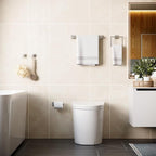 5-Pieces Bathroom Hardware Set, SUS304 Stainless Steel Wall Mounted 16 Inch Hand Towel Bar, Toilet Paper Holder, Towel Ring, Towel Hooks, Bathroom Towel Bar Set, Brushed Nickel