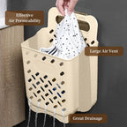 Laundry Basket Hamper,Hanging Wall Collapsible Laundry with Handle,Space-Saving Foldable Storage Dirty Washer Organizer Bin Multi-function Container Waterproof Durable,Set of 2(XL&M)