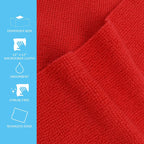 Tricol Clean Profesional Resuable Lint Free Microfiber Edgeless Cleaning Cloth 50PK Cleaning Rags,Absorbent Microfiber Wipes in Dispenser Box for Housekeeping, Car Cleaning (12 * 12 Inches) (red1)