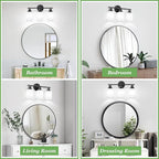 3-Light Bathroom Light Fixtures, Black Vanity Lights for Mirror with Textured Milky White Glass Shade, E26 Base Modern Kitchen Light Fixtures Wall Sconce Light