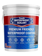 Waterproof Sealant 5 Gallon, Light Gray, Multi-Surface Leak Repair Coating, Durable Water-Based Rubber Roof Coating, Indoor & Outdoor Polyurethane Sealant for Concretes & Constructions