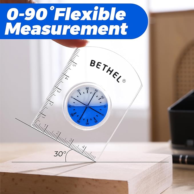 BETHEL Circular Bubble Level Bullseye Degree Marked Surface Round Spirit Levels Measuring Tool