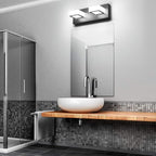 Ralbay 2 Lights Black Modern Bathroom Vanity Light Acrylic LED Modern Black Bathroom Wall Lighting Fixtures