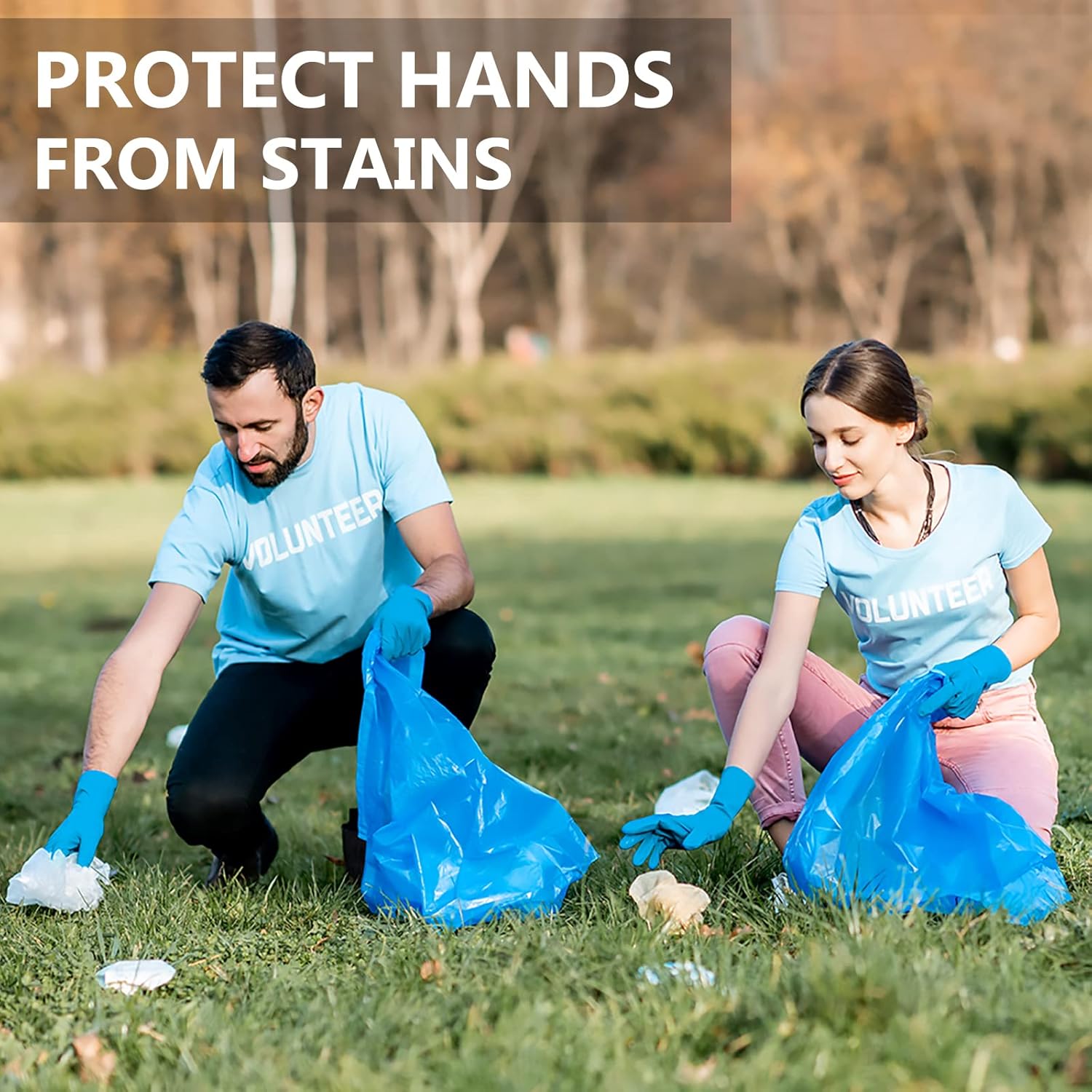 squish Disposable Gloves, Blue 4 mil Vinyl Synmax Exam Gloves Non Sterile, Powder Free, Latex Free - Cleaning Supplies, Kitchen and Food Safe(Pack of 100) (Blue Small)