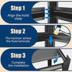 Garage Shelving, 2500LBS Garage Shelving Heavy Duty, Adjustable and Detachable Metal Storage Shelves with Fences, Easy Assembly, Shelves for Warehouse,Basement (35.4" W*15.7" D*72" H)