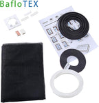 DIY Magnetic Window Screen Replacement Adjustable Mesh Screen 55"H*36"W with Magnets Fits Any Size White Frames with Grey Fiberglass Screen