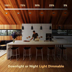 CycevSun 16 Pack Black Recessed Lights 4 Inch with Night Light, Canless Ultra Thin Wafer Soffit Downlight with Junction Box, Dimmable & 5 Color Selectable, 9W, ETL & Energy Star