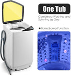 Casart Washing Machine Portable Washer W/ 7.7 Lbs Weight Capacity Washer and Dryer Full Automatic Washing Machine (Yellow& White)
