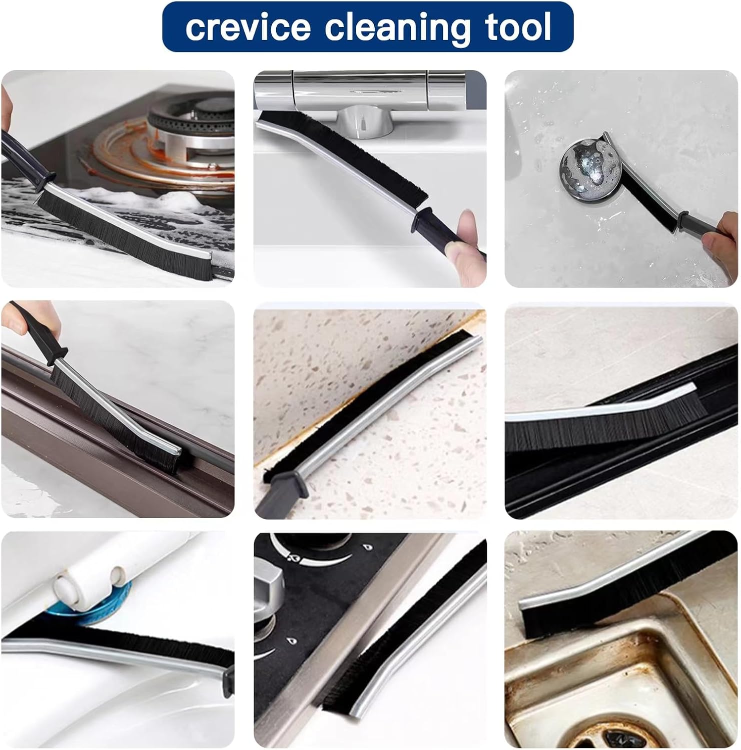 4 PCS Crevice Cleaning Brush,Hard Bristle Crevice Cleaning Brush,Crevice Cleaning Tool is Effective to Clean The Small Gap of Kitchen, tolilet and Windows.
