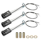 PATIKIL Candelabra Base Lamp Holder Light Socket, 3pcs UL Listed Keyless E12 Bulb Socket with 9.8" Wire Leads for E12 Incandescent LED Light Bulbs, 3.7" Tall