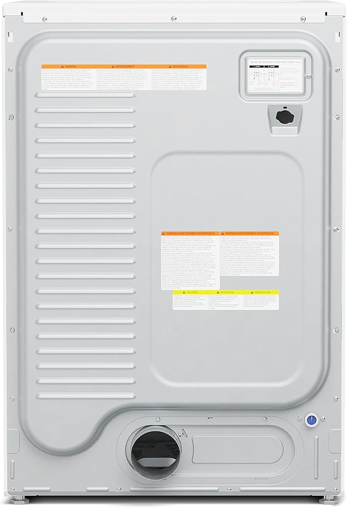 KoolMore FLD-8CWH, White Front Load 8 Cu. Ft. Dryer, Capacity Home Unit with Wrinkle Release Steam Function and Smart Sensor Dry Technology, Stainless-Steel Drum [240V], X-Large (27")